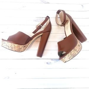 Nicole Miller Samantha Platform Sandal in Brown